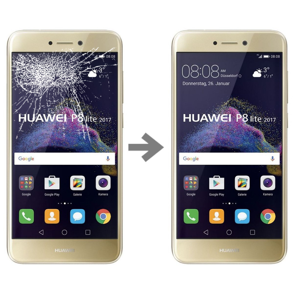 Wymiana szybki/dotyku w Huawei P8 lite 2017