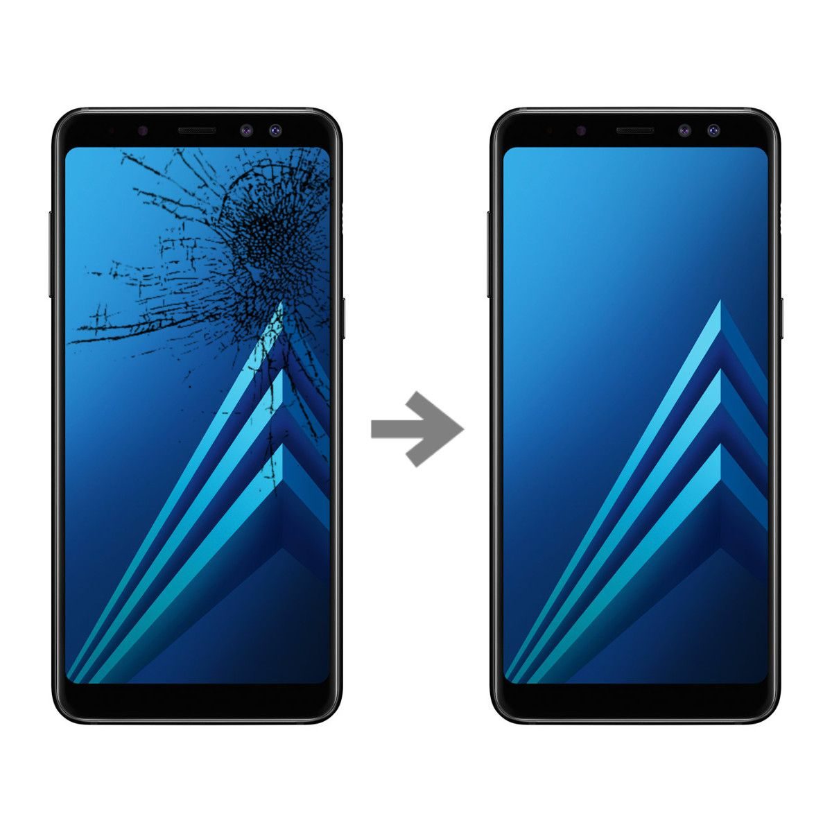 Wymiana szybki w Samsung Galaxy A8 2018 (SM-A530)