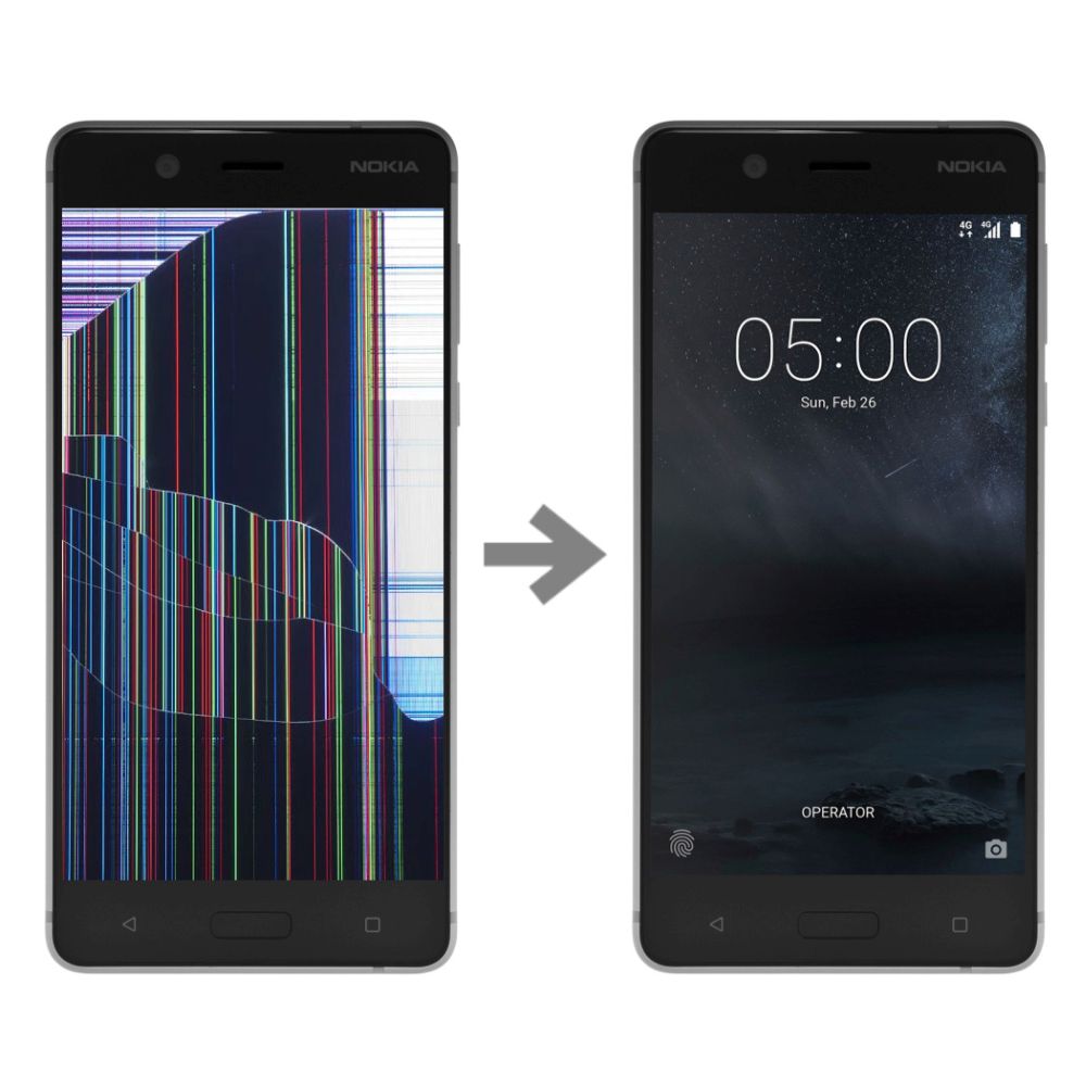 Wymiana wyświetlacza w Nokia 5